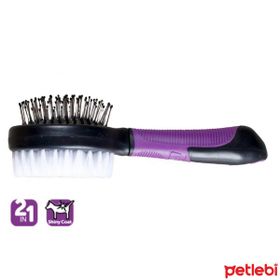Karlie 21x6x6 cm Mor-Siyah Çift Taraflı Kedi Fırçası