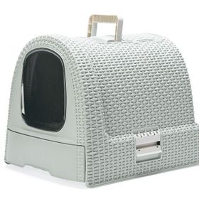 Karlie 51x38.5x39.5 Gri Altı Çekmeceli Plastik Kedi Tuvaleti