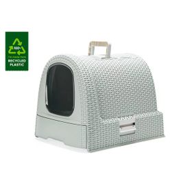 Karlie 51x38.5x39.5 Gri Altı Çekmeceli Plastik Kedi Tuvaleti