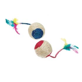 Karlie Flamingo Hasır Çıngıraklı 6 cm Karışık Renkli Top