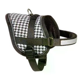 Karlie Reflektörlü 26-35 cm Siyah Beyaz Küçük Irk Köpek Göğüs Tasması