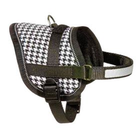 Karlie Reflektörlü 26-35 cm Siyah Beyaz Küçük Irk Köpek Göğüs Tasması