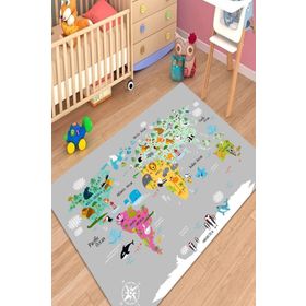 Karnaval Home KH-0562 Dünya Haritası Çocuk Odası Halısı