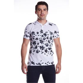 Karpefingo 36817 Beyaz Basic Polo Yaka Erkek T-Shirt