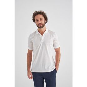Karpefingo 36817 Beyaz Basic Polo Yaka Erkek T-Shirt