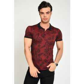 Karpefingo 6Y1817BO Bordo Polo Yaka Erkek T-shirt