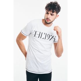 Karpefingo Beyaz Baskılı Erkek T-Shirt