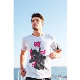 Karpefingo Beyaz Baskılı Erkek T-Shirt