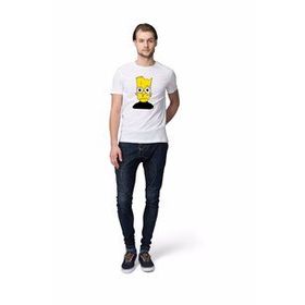 Karpefingo Beyaz Baskılı Erkek T-Shirt
