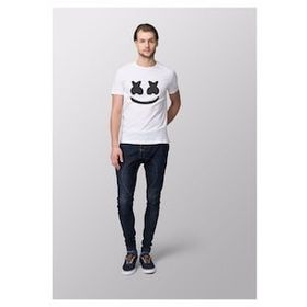 Karpefingo Beyaz Baskılı Erkek T-Shirt