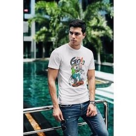 Karpefingo Beyaz Baskılı Erkek T-Shirt