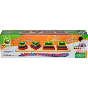 Karsan Oyuncak 006KR Woodoy Renkli Geometrik Şekiller