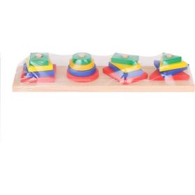 Karsan Oyuncak 006KR Woodoy Renkli Geometrik Şekiller