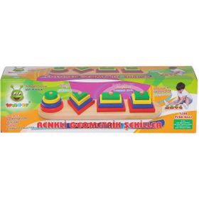 Karsan Oyuncak 006KR Woodoy Renkli Geometrik Şekiller