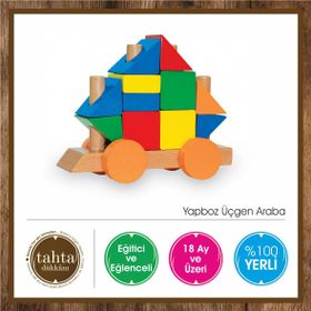Karsan Oyuncak 021KR Woodoy Yapboz Üçgen Araba