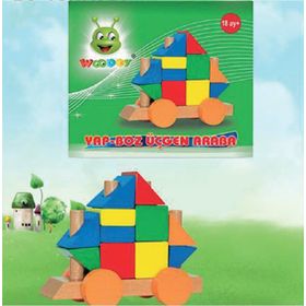 Karsan Oyuncak 021KR Woodoy Yapboz Üçgen Araba