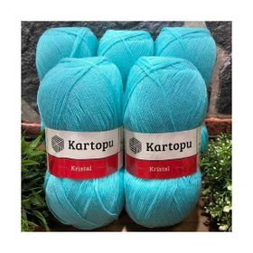 Kartopu 1553 Açık Turkuaz 5'li Kristal El Örgü İpi