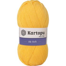 Kartopu Ak-Soft 307 Sarı El Örgü İpi