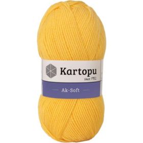 Kartopu Ak-Soft 307 Sarı El Örgü İpi