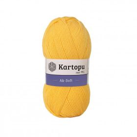 Kartopu Ak-Soft 307 Sarı El Örgü İpi