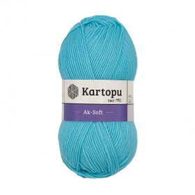 Kartopu Ak-Soft 502 Gök Mavi El Örgü İpi