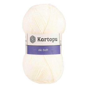 Kartopu Ak Soft K019 Ekru İplik