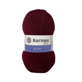 Kartopu Ak Soft K110 Bordo İplik