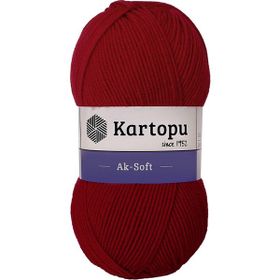 Kartopu Ak Soft K114 Koyu Kırmızı İplik