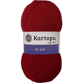 Kartopu Ak Soft K114 Koyu Kırmızı İplik