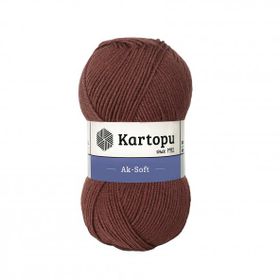 Kartopu Ak-Soft K1892 Brown Örgü İpi