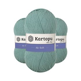 Kartopu Ak-Soft K493 Azure Örgü İpi