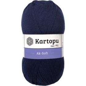 Kartopu Ak-Soft K632 Navy Blue Örgü İpi