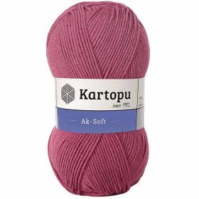 Kartopu Ak-Soft K742 Dark Rose Örgü İpi