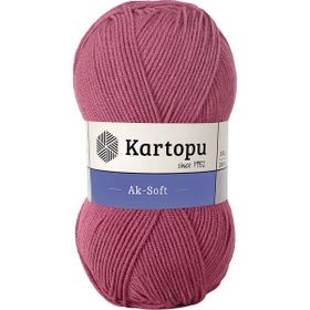 Kartopu Ak-Soft K742 Dark Rose Örgü İpi