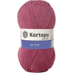 Kartopu Ak-Soft K742 Dark Rose Örgü İpi
