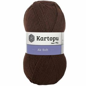 Kartopu Ak-Soft K890 Koyu Kahve Örgü İpi