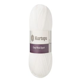Kartopu Cozy Wool K010 Beyaz El Örgü İpi
