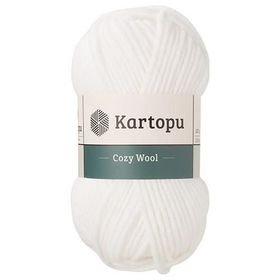 Kartopu Cozy Wool K010 Beyaz El Örgü İpi