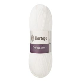 Kartopu Cozy Wool K010 Beyaz El Örgü İpi