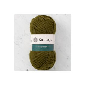 Kartopu Cozy Wool K410 Haki Yeşil El Örgü İpi
