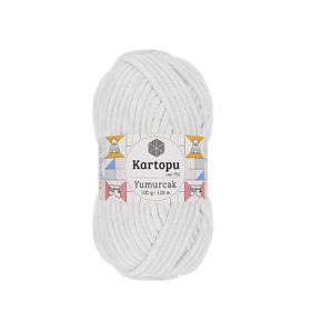 Kartopu K010 100 gr Beyaz Cotton Love El Örgü İpi