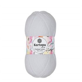 Kartopu K010 100 gr Beyaz Cotton Love El Örgü İpi