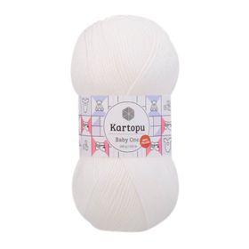 Kartopu K010 100 gr Kar Beyaz Baby One El Örgü İpi