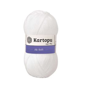 Kartopu K010 3 Adet Kar Beyaz Baby One Tüylenmeyen El Örgü İpi Yünü