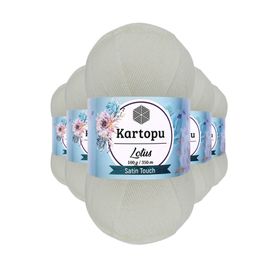 Kartopu K010 Beyaz Lotus Bikini Büstiyer Bluz 5 Adet Örgü İpi
