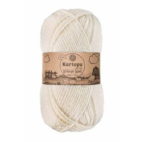 Kartopu K013 Açık Krem Melange Wool El Örgü İpi
