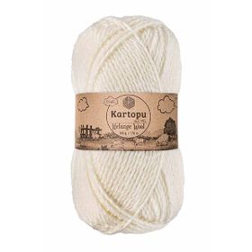 Kartopu K013 Açık Krem Melange Wool El Örgü İpi