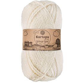 Kartopu K013 Ekru Angora Naturel El Örgü İpi