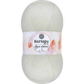 Kartopu K013 Ekru Angora Naturel El Örgü İpi