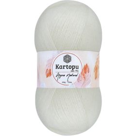 Kartopu K013 Ekru Angora Naturel El Örgü İpi